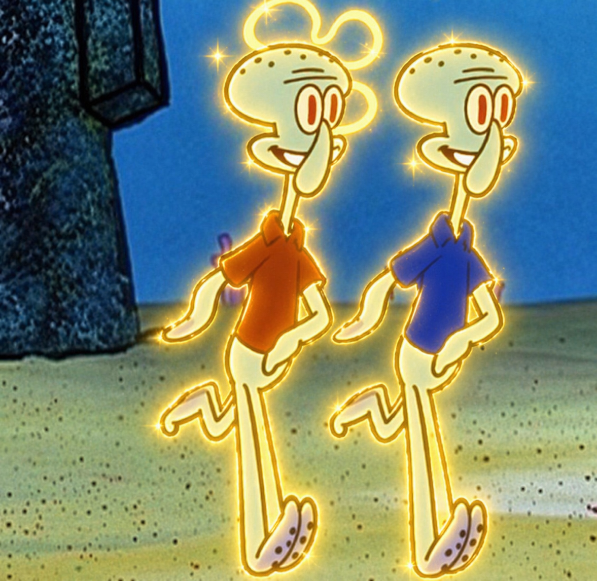 Squidward Running logo