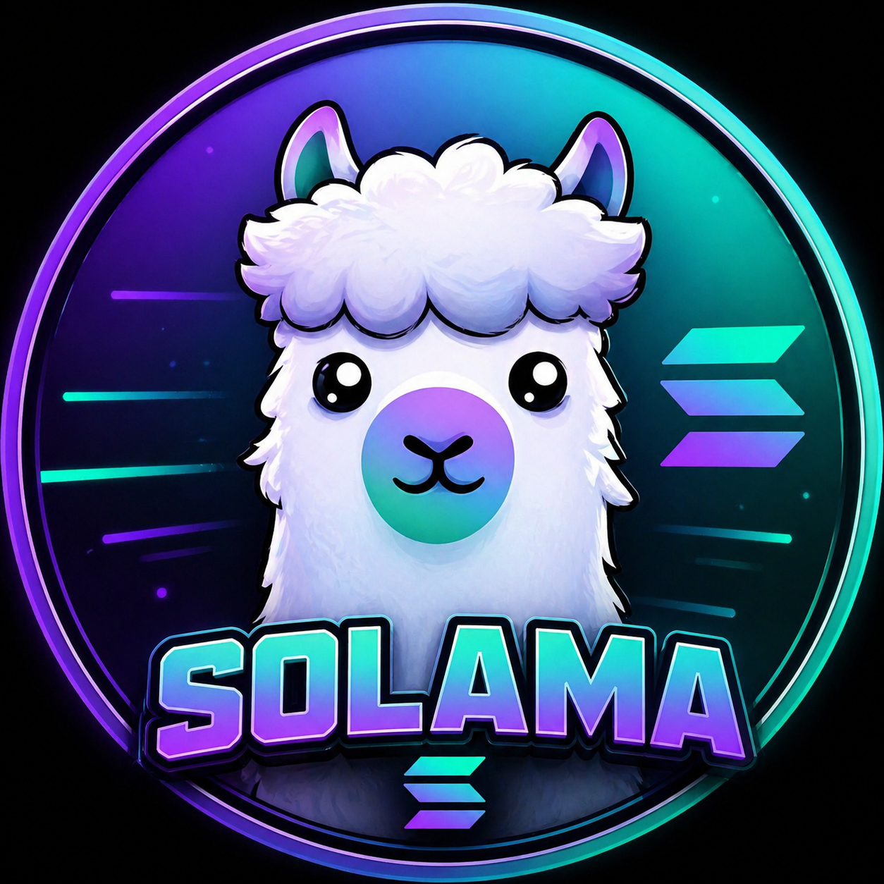 Solama The Solana Mascot logo