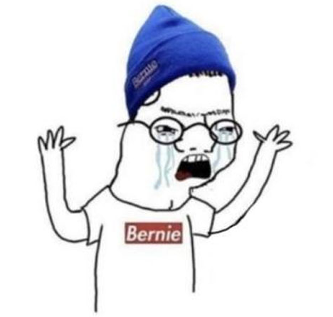 Bernie Bro Wojak logo