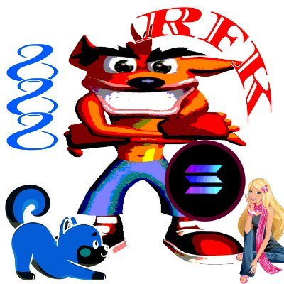 BarbieCrashBandicootRFK888Inu logo