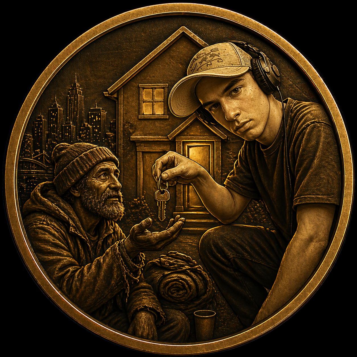 BUYING A HOMELESS PERSON A HOME logo