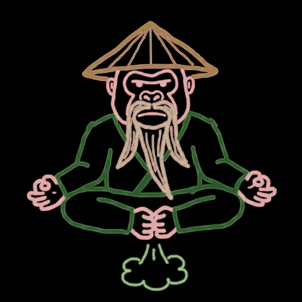 Gorilla Farting Yoga Sensei logo
