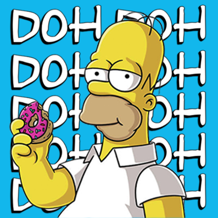 Homer Drops his Donut logo