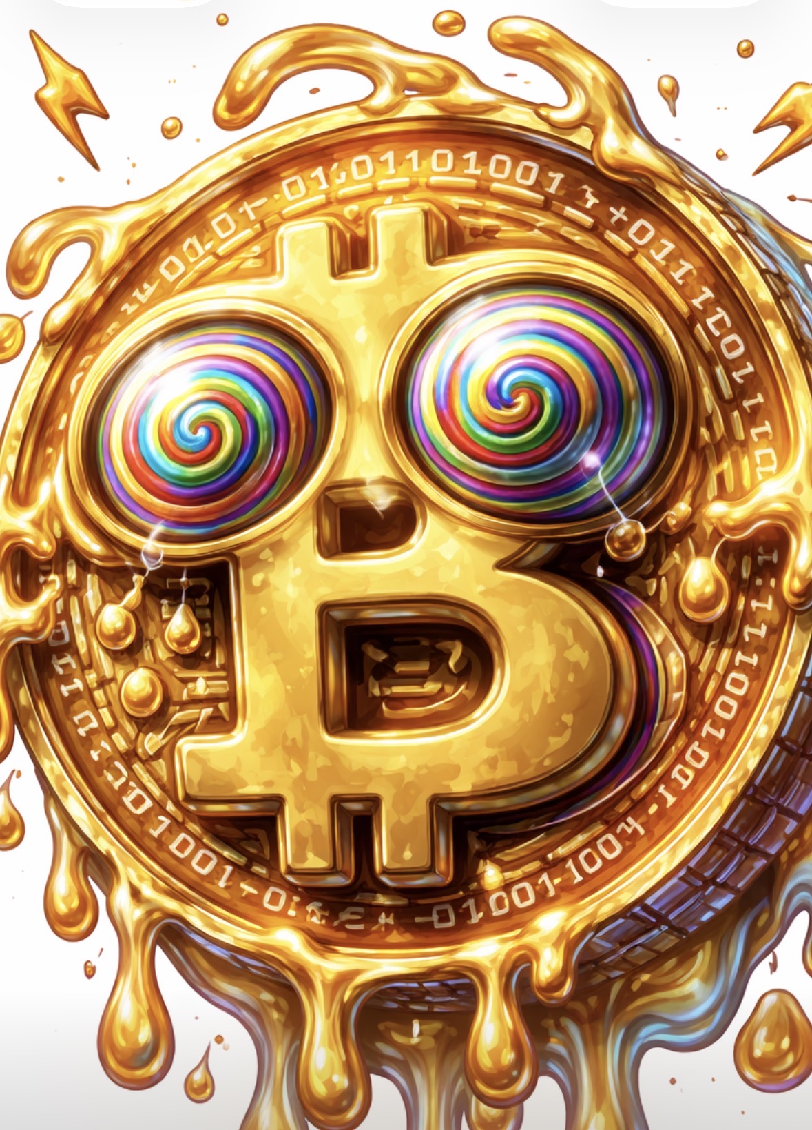 Distorted Bitcoin logo