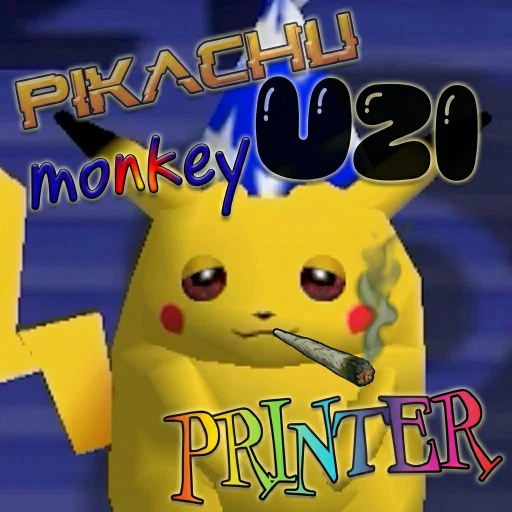 PikachuUziMonkeyPrinter logo